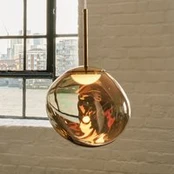 Tom Dixon LED pakabinama lempa „Melt“, Ø 28 cm, bronzinė spalva