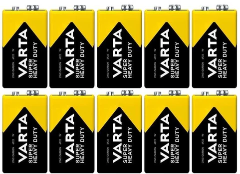 Elementai Varta 9V Super Heavy Duty, 10vnt