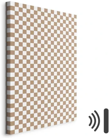 Artgeist Paveikslas - Checkerboard Pattern - Brown-Baltas Grid with a Subtle Noise