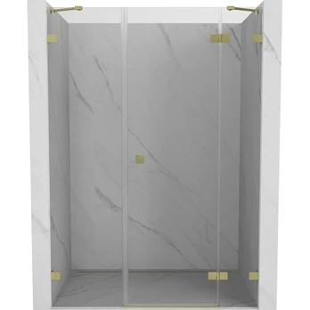 Dušo durys Mexen Lunar Right, 130 cm x 200 cm, aukso