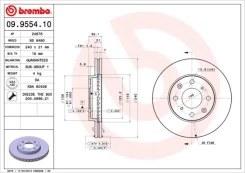 Stabdžių diskas BREMBO 09.9554.10 kaina