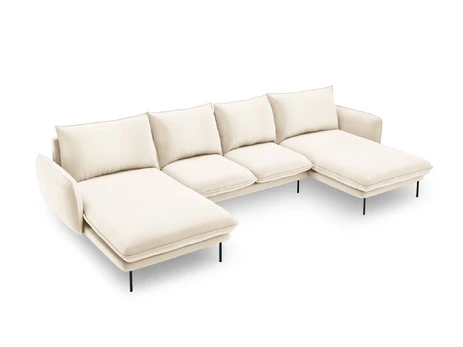Velvet Panoramic Sofa, "Vienna", 6 Seats, 350x170x95 Made in Europe