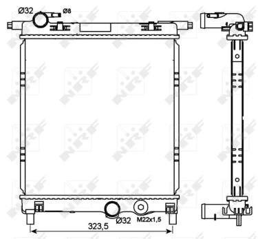 Variklio radiatorius NRF NRF 53101