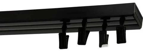 Užuolaidų bėgelis lubinis, 300 cm, juoda