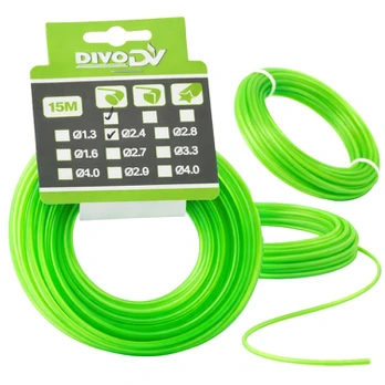 Trimerio valas DIVODV 15 m 2.4 mm, žalias