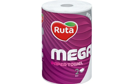 Popierinis rankšluostis RUTA Mega, 2-jų sluoksnių, 150 lap.