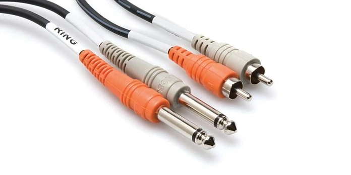 Hosa - Kabelis 2 x TS 6.35mm - 2 x RCA 2m