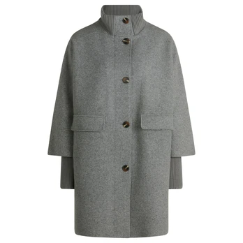 Paltas moterims, Pilka, Wool Jacket, bb7183-1531-9709