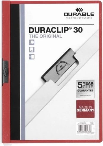Duraclip 30 segtuvas su segtuku, raudonas, A4