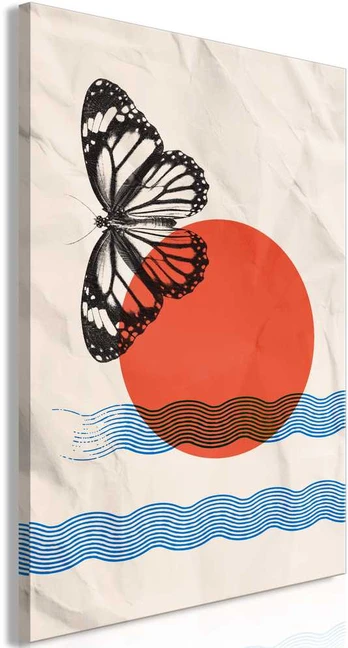 Artgeist Paveikslas - Butterfly and Sunrise (1 Part) Vertical