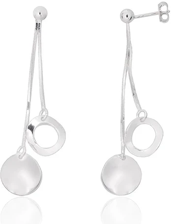 Diamond Sky Jewelry Sidabriniai auskarai „Geometry“