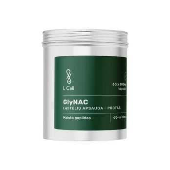 L Cell GlyNAC kapsulės 500 mg. Maisto papildas