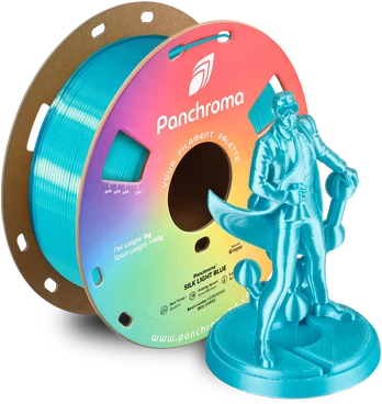 Polymaker Panchroma PLA Silk 1.75mm 1kg - Silk Light Mėlyna
