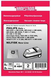 Dulkių siurblys Hanestroem Dammsugarpåsar PHILIPS OSLO+