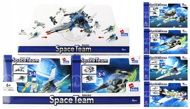Konstrukciniai kaladėlės "space Team" 97-103 elementai