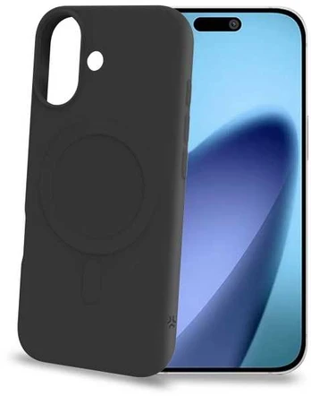 Dėklas Celly Cromomag Soft rubber case MagSafe-kompatibelt iPhone 17 Svart