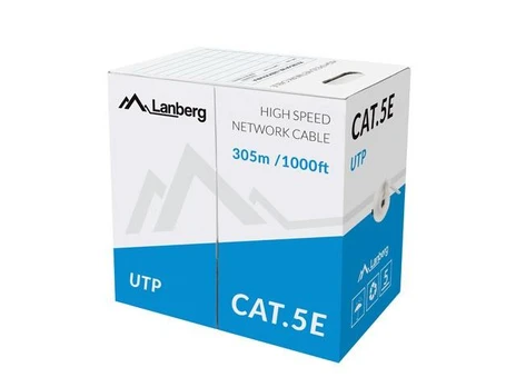 LANBERG LAN cable UTP cat.5 305m solid | LCU5-10CC-0305-R