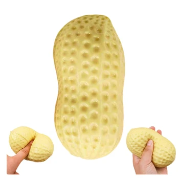 Squishy peanut žemės riešutas antistresinis minkomas žaislas