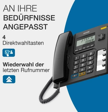 Alcatel Temporis T56, laidinis telefonas, juodas