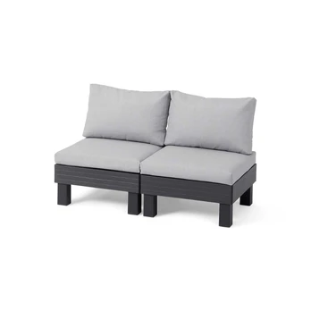 Keter Sodo sofa dvivietė Elements 2 Vieta pilka šviesiai pilka