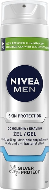 Skutimosi gelis Nivea Silver Protect, 200 ml