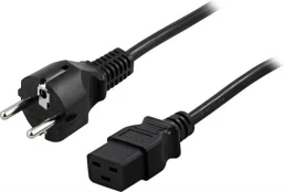 DELTACO earthed device cable for connection between unit and wall socket, straight CEE 7/7 to straig kaina