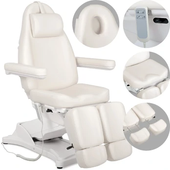 Elara PRO 6P elektrinis kosmetologinis gultas K050, baltas