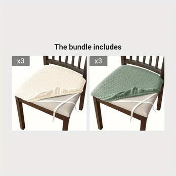 Kėdės užvalkalas, 1# Beige*3 + 7# Matcha Green*3