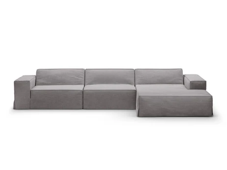 Modular Right Corner Sofa, "Jodie", 4 Seats, 284x166x70, Warm grey