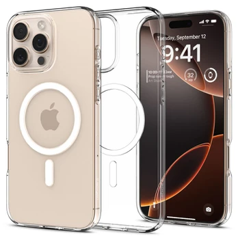 Skaidrus dėklas Apple iPhone 16 Pro Max telefonui "Spigen Liquid Crystal MAG"