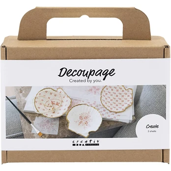 Creative - Mini Craft Kit Decoupage, Mussel shells, soft rose, 1 pack - ()