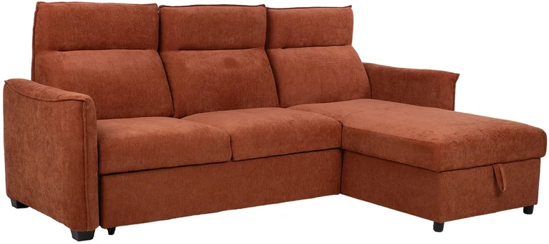 Kampinė sofa-lova „SCALA“, rusvos rudos spalvos