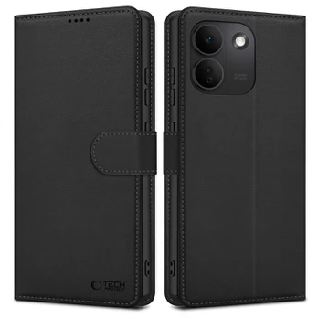 Juodas atverčiamas dėklas Xiaomi Redmi Note 17 Pro Max 5G telefonui "Tech-Protect Wallet"