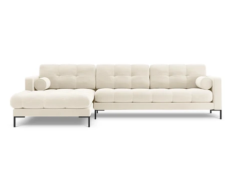 Velvet Left Corner Sofa, "Bali", 5 Seats, 293x185x75 Made in Europe