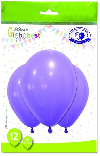 Balionas ovalūs, violetinis, 12 vnt.