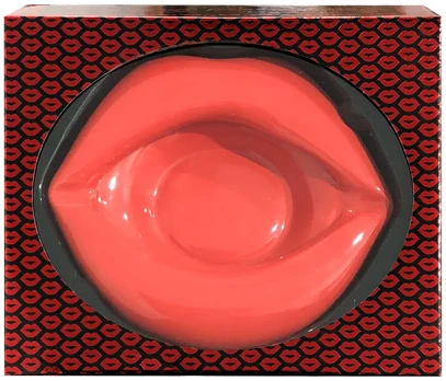 Kheper Games Lips Design Raudona Decorative Ashtray - Unique Gift Idea
