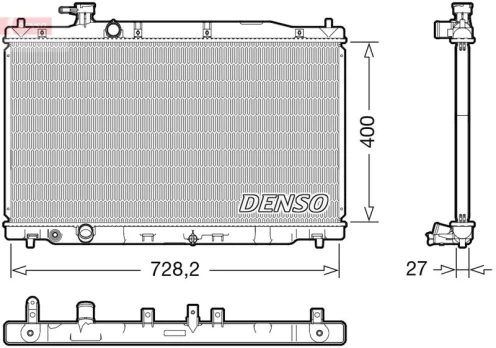 Variklio radiatorius DENSO DRM40050