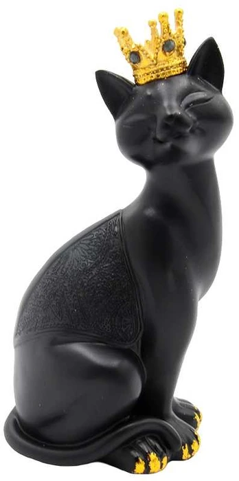 Statulėlė Katė su karūna, h 20x9x7 cm