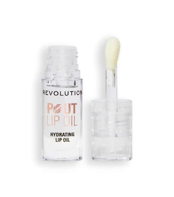 Makeup Revolution Pout Vegan Glossy Lip Oil Lychee Clear, 4 ml