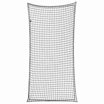 Priekabos tinklas su elastine virve, juodas, 6x3m, PP