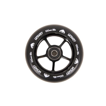 Paspirtuko ratukas Monkey 5-spoke black on black 100mm