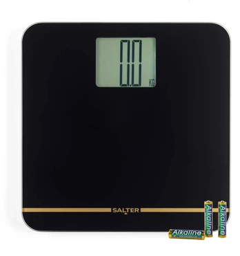 Svarstyklės Salter 9075 BGFEU12 Max Electronic Bathroom Scale, Juodas/Gold