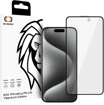 Hartowane szkło Tel Protect 10X Privacy Titanium do Iphone 16 Pro/17
