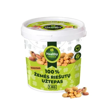 Healthychoice Žemės riešutų užtepas kremas 1kg.