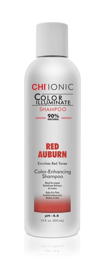 CHI IONIC COLOR ILLUMINATE spalvą atgaivinantis šampūnas – Red Auburn, 355ml