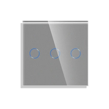 Tripolis sensorinis jungiklio dangtelis Feelspot, pilkas, 47x47mm