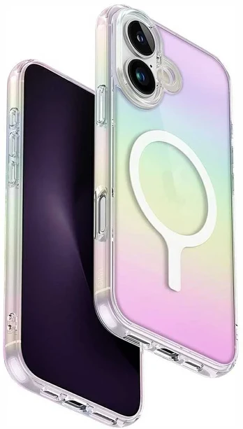 Dėklas Case UNIQ Iridescia for iPhone 16 Plus Magclick Charging holographic