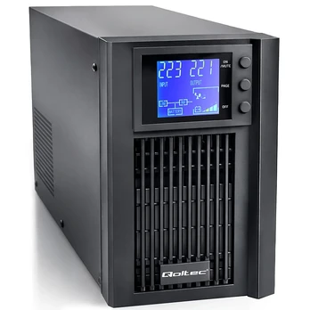 Qoltec 5264 Pure Sine Wave UPS / 1kVA / 800W / AVR / LCD