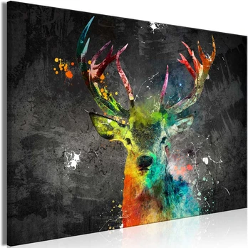 Artgeist Paveikslas - Rainbow Deer (1 Part) Wide
