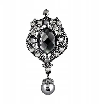 Pinets sagė Vintage Sidabrinis Baroko perlas